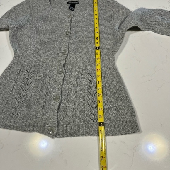 Sarah Spencer Lambswool Cashmere Blend Bell Sleeve Cardigan Large - Picture 9 of 12